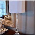 DL12. One of a pair of lucite table lamps. 